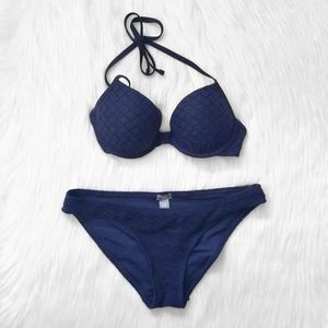 AERIE Bridget Blue Push Up 2-Piece Bikini
